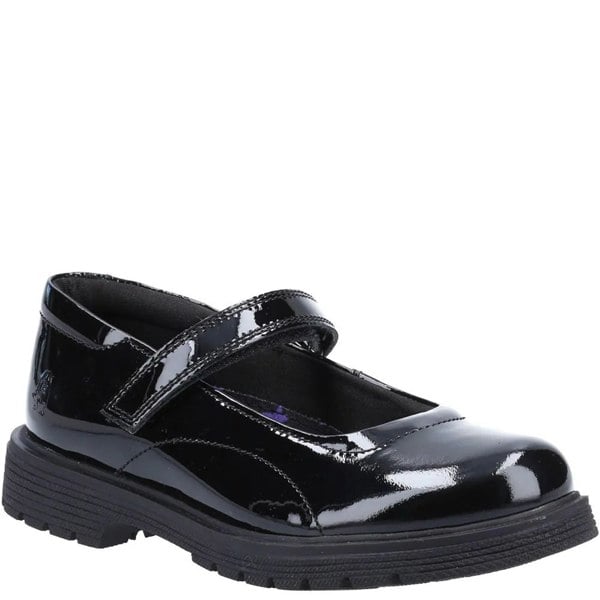 Hush Puppies TALLY Girls School Shoes Black Patent