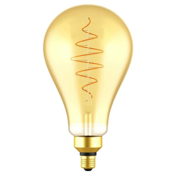 Nordlux Deco E27 | PS160 Spiral | Dim | 2200 Kelvin | 600 Lumen | Light Bulb | Gold colour