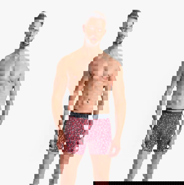 Ted Baker Ted Baker 3-Pack Cotton Boxer Briefs Mens Boxer Briefs Heather Grey/Kinsel Red/Black