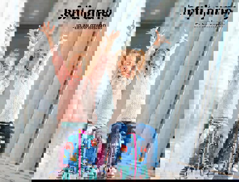 Dekko 17'' Ride On Suitcase Kids Travel Luggage on Wheel Heavy Duty Lightweight