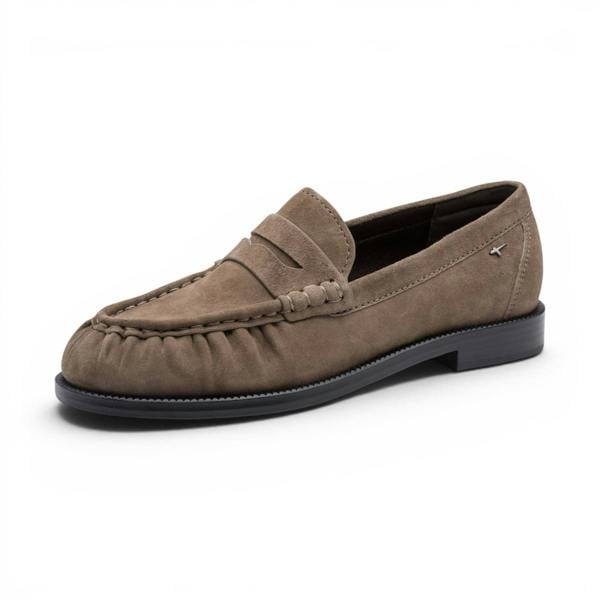 Tamaris Women's Beige Leather Loafer Casual Shoes - 24251-47
