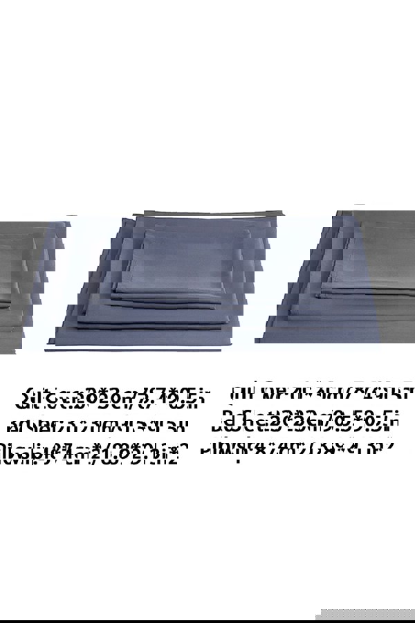 Living and Home Double Duvet Cover and Flat Sheet Set with 2 Pillowcases Solid Color Soft Brushed Fibe Four-Piece Set