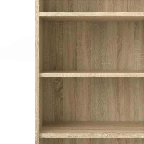 Wyld Haus Dris Natural Oak Wood Effect Bookcase 3 Shelves 4 Drawers