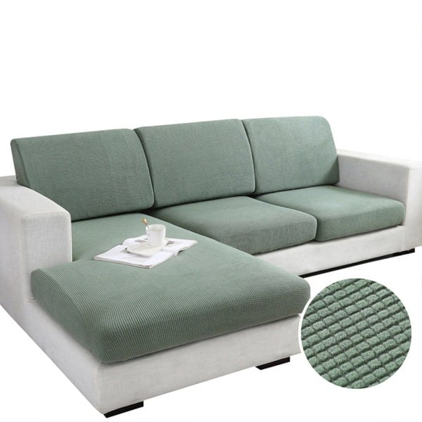 Anyseat Sofa Cover Cypress Green Polyester Thick Stretchable Cushion For Living Room 1Pc Enlarge Size 130-160cm