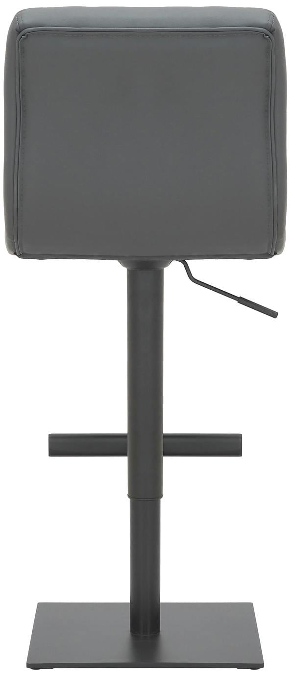 Lamboro Allegro Deluxe Kitchen & Breakfast Bar Stool, Matt Black Footrest, Adjustable Swivel Gas Lift, Charcoal Grey
