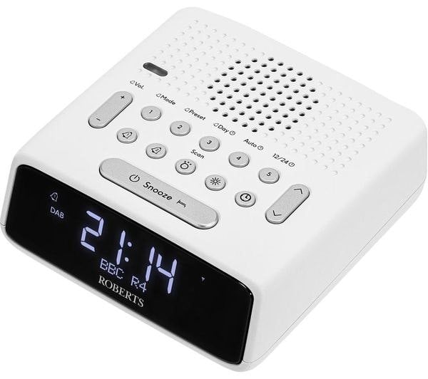 Roberts ORTUSDAB FM/DAB/DAB+ Bluetooth Digital Clock Radio - Free Gift RRP £15