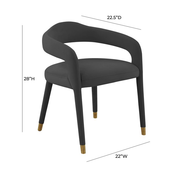 Furniture Edit Lucia Black Velvet Dining Chair