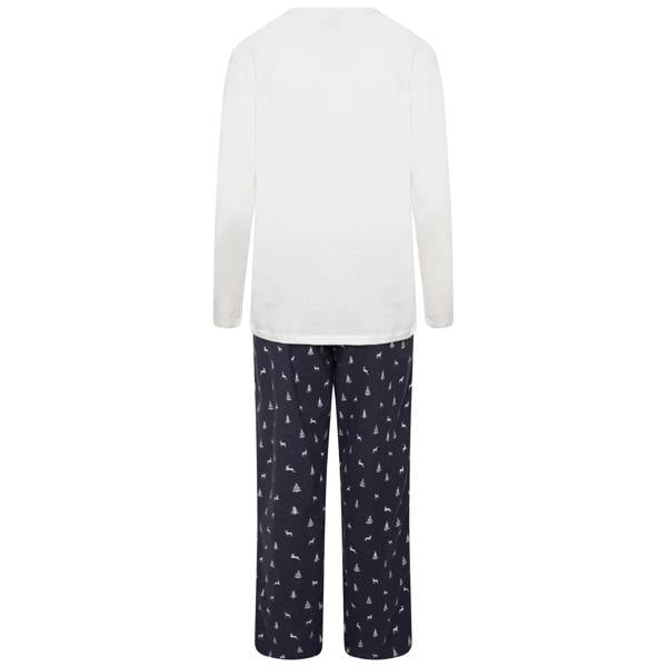 Smart Living Womens Cotton Reindeer Pyjama Set Soft Warm Winter Loungewear