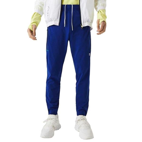 Lacoste Mens Zip Pocket Tapered Tracksuit Bottoms - Blue - 
