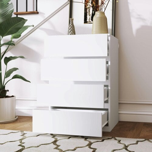 Wyld Haus Lanodo Wooden Neutral Finish 4 Drawer Modern Storage Chest