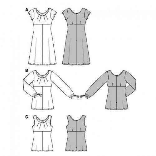 Burda Sewing Pattern 6685 Dresses and Tops For Women, 6 to 18 - Easy
