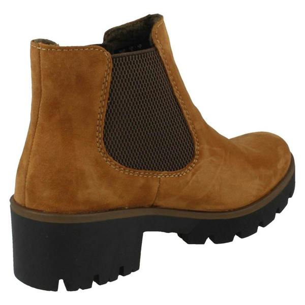 Rieker Ladies Rieker Chunky Gusset Detailed Heeled Ankle Boots 79265