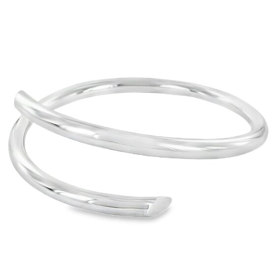 Reeves & Reeves Chunky Sterling Silver Skelter Bangle