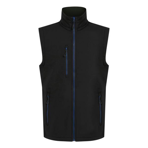 Regatta Professional Mens Softshell 2 Layer Body Warmer - Black/New Royal - 