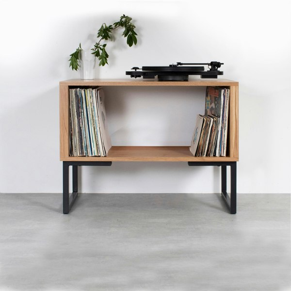 The Urban Editions Stanton Vinyl Storage cabinet on Square Legs