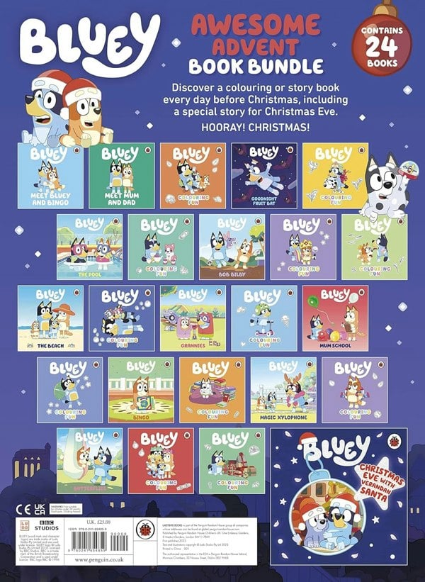 Bluey: Awesome Advent Book Bundle: An Advent Calendar - Includes 12 stories and 12 colouring books, so every day is an adventure with Bluey