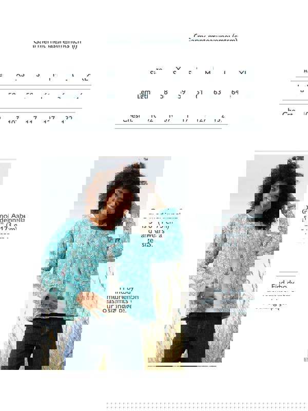 Kite Womens Organic Harbin Quilted Jacket Ocean Bloom