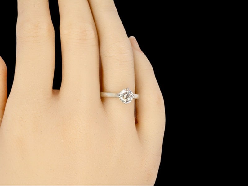 Vintage Tom A fine platinum Solitaire Diamond Ring