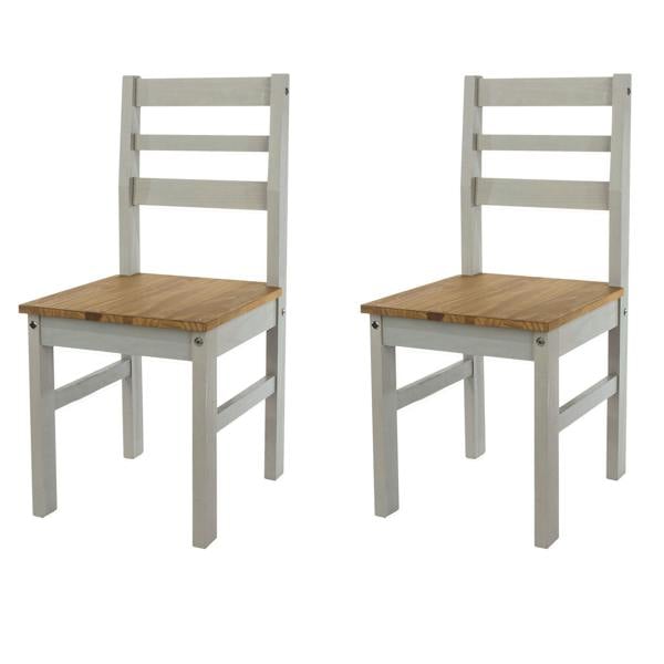 Core Products Pair of Linea Ladder Back Chairs, Waxed Pine