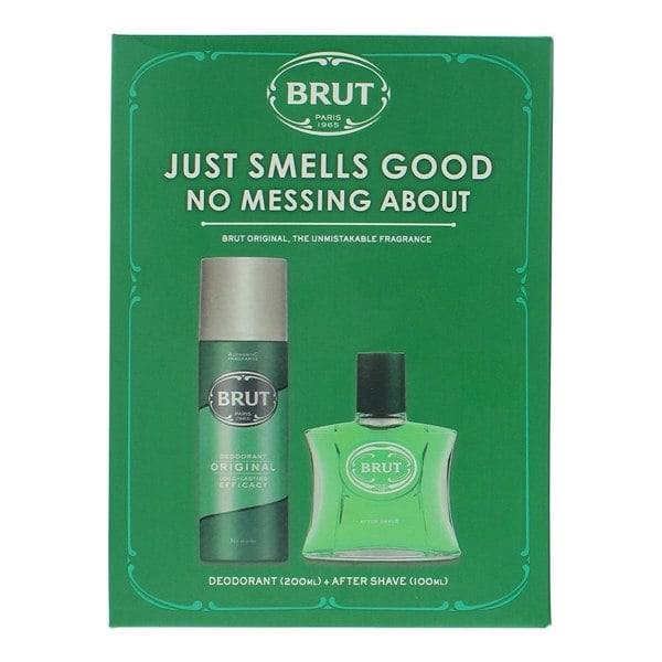 Brut Original 2 Piece Gift Set: Aftershave 100ml - Deodorant Spray 200ml