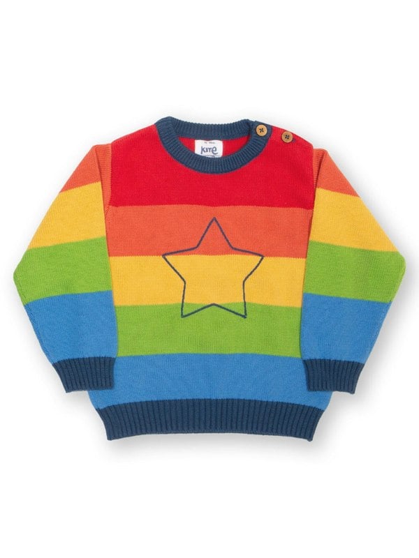 Kite Boys Organic Rainbow Star Jumper