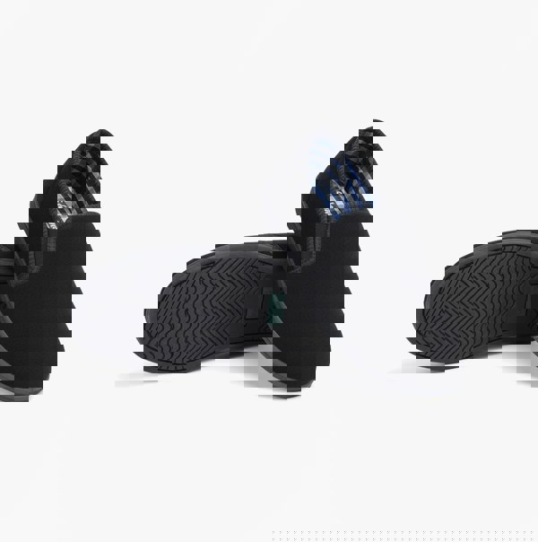 Sleepers WILSON Mens Twin Gusset Slipper Black Plush Velour