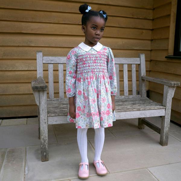 Rachel Riley Prairie Floral Smocked Dress