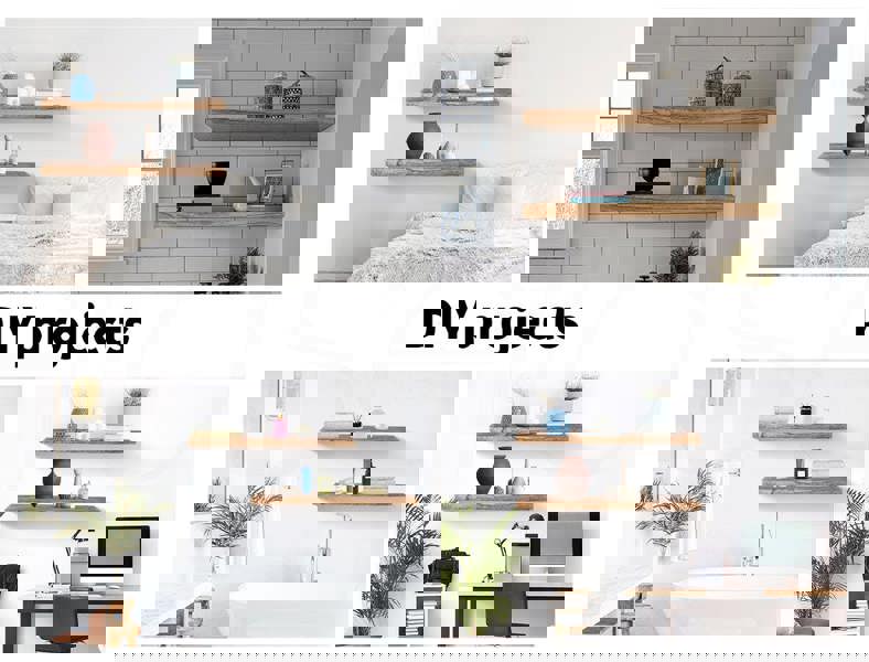 Levede 2Pcs Floating Shelves Wall Mounted Storage Wooden Display Shelf 23.5IN 61CM