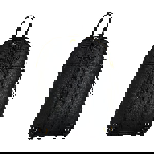 Assots London 'GEORGE' Black Mini Pebble Grain Leather Backpack