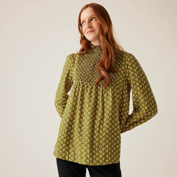 Regatta Women's Orla Kiely Clover Winter Blouse - Olive
