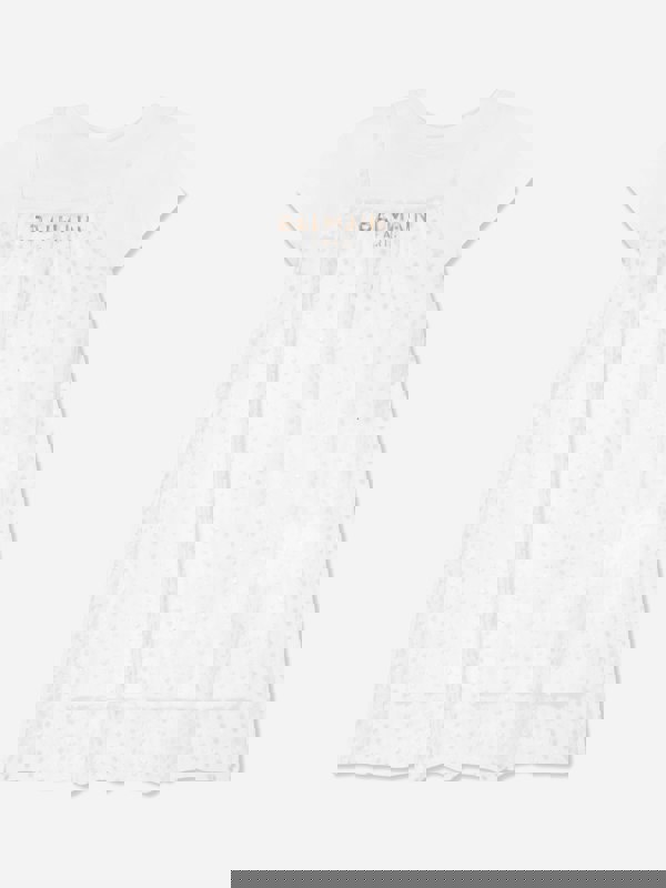 Balmain Girls 2 In 1 Dress in White