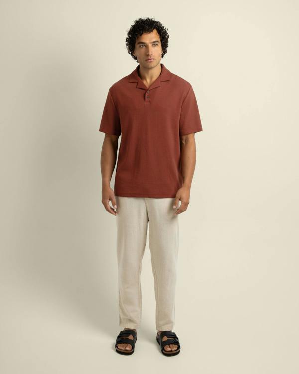 Larsson & Co Sommer - Wavy Rib Polo Shirt