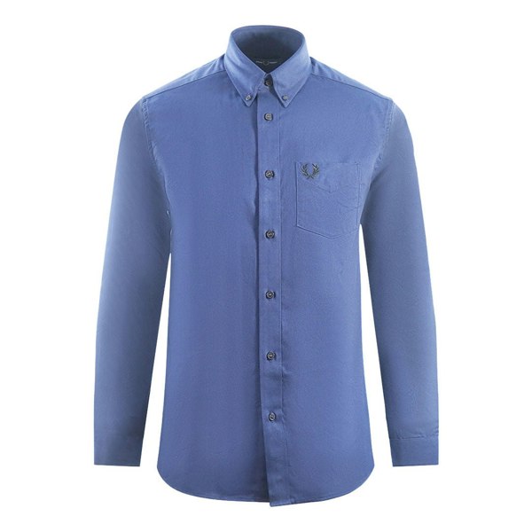 Fred Perry Brushed Oxford Casual Shirt - Carbon Blue