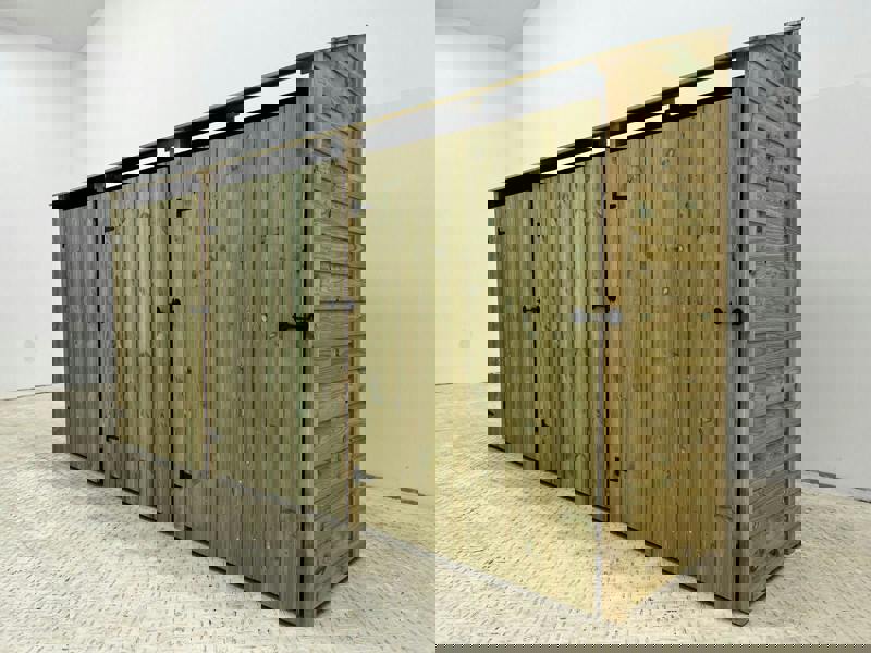 Arbor Garden Solutions Wooden Premium Tongue/Groove Log Store with Doors W-335cm, H-126cm or 180cm, D-88cm