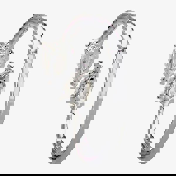 Starbright Silver Pear-Cut Cubic Zirconia Open Ring R699 3A