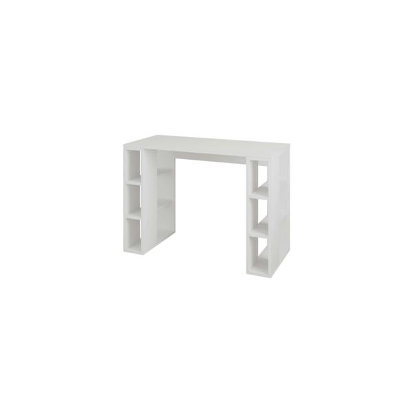 Decortie Modern Colmar 106cm Working Desk Particleboard 3 Open Shelves Wall Fix H75xW106cm