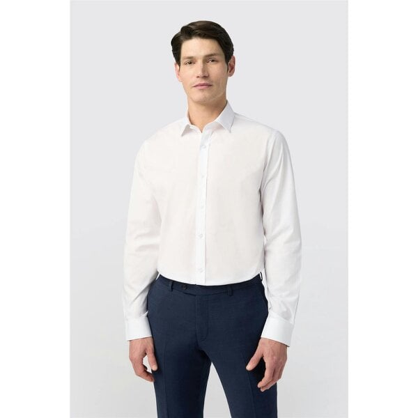 Limehaus Regular Fit White Stretch Shirt