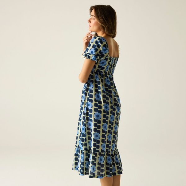 Regatta Womens Orla Kiely Giant Flower Summer Midi Dress - Blue