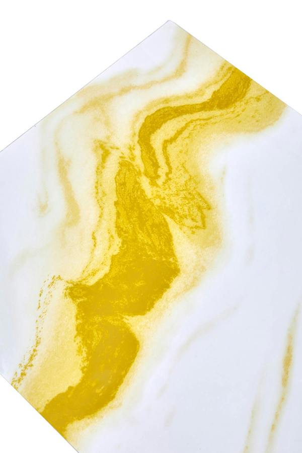 Living and Home 10pcs Peel and Stick PVC White Gold Marble Wall Tile Sticker for Bathroom, Kitchen & Living Room