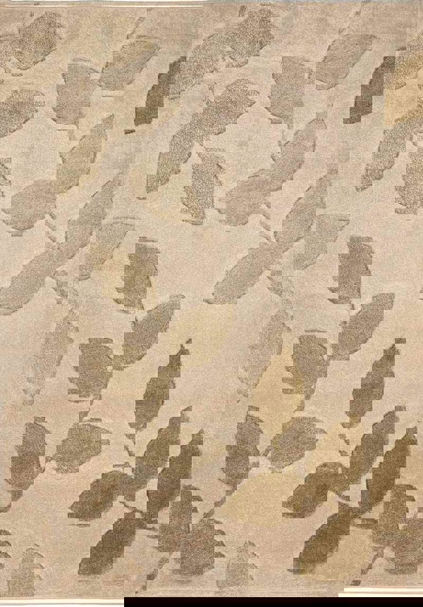 Newport Leaf Rug – Hand-Carved Floral Design