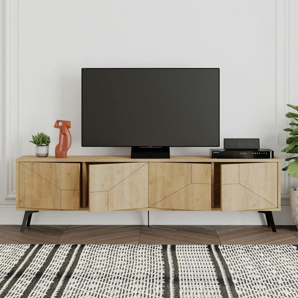 Decortie Dune Modern TV Unit Multimedia Centre with Storage Stylish TV Cabinet 65"