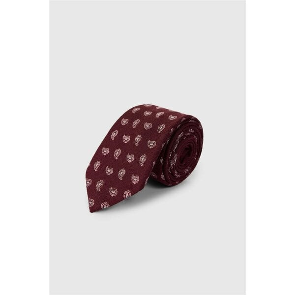 Ted Baker Burgundy Pine Paisley Boucle Tie