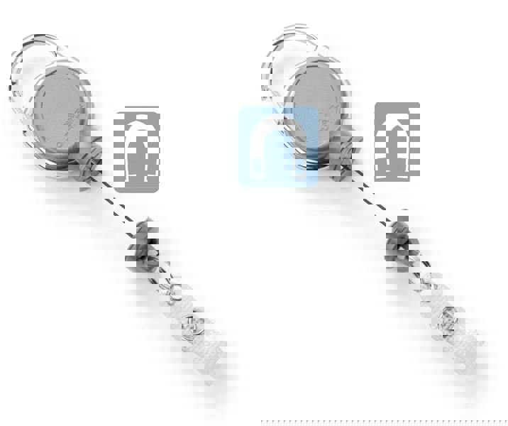 Durable Extra Strong Retractable Clip Badge Reels for ID & Keys | Grey