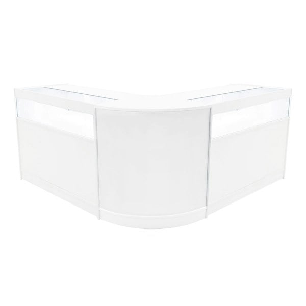 Monstershop Iris LED Shop Counter Set CM60 & 2 x B1200 - White