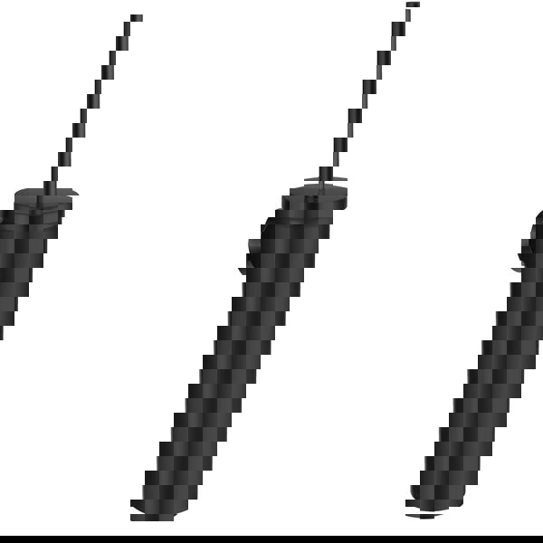 Matt black toilet brush and holder