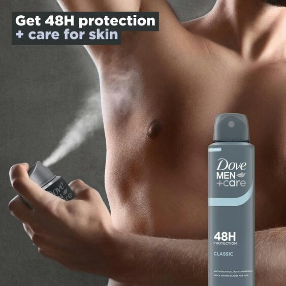Dove Men+Care Classic Anti-Perspirant Deodorant 12x150ml, 48-hour protection
