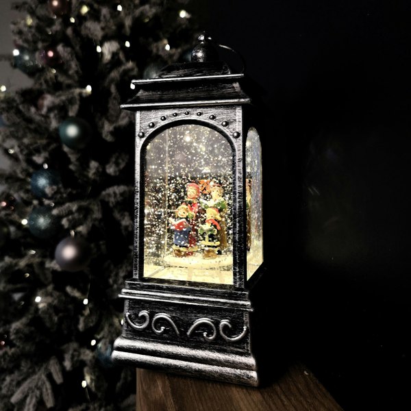 Samuel Alexander 21cm Battery Operated Christmas Carol Scene Glitter Water Spinner Lantern