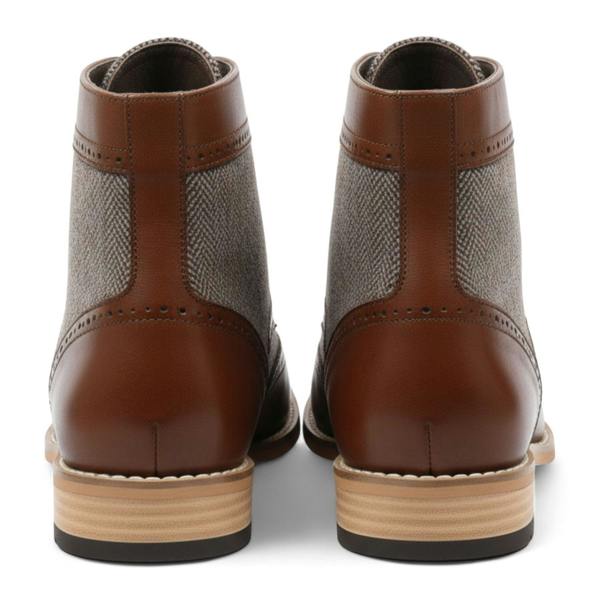 Dolcetto Men's Brown Wingtip Brogue Ankle Dress Chukka Boots