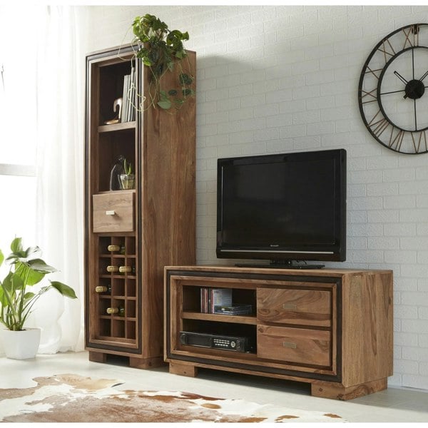 IH Design Tanishia Sheesham Wine Bookcase