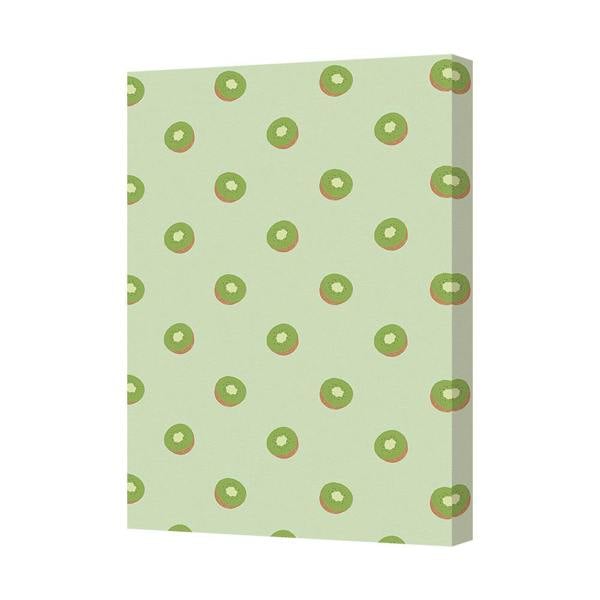Benjamin Tate Design Contemporary Green Kiwi Pattern Canvas Wall Art Handmade In UK On Wood Frame